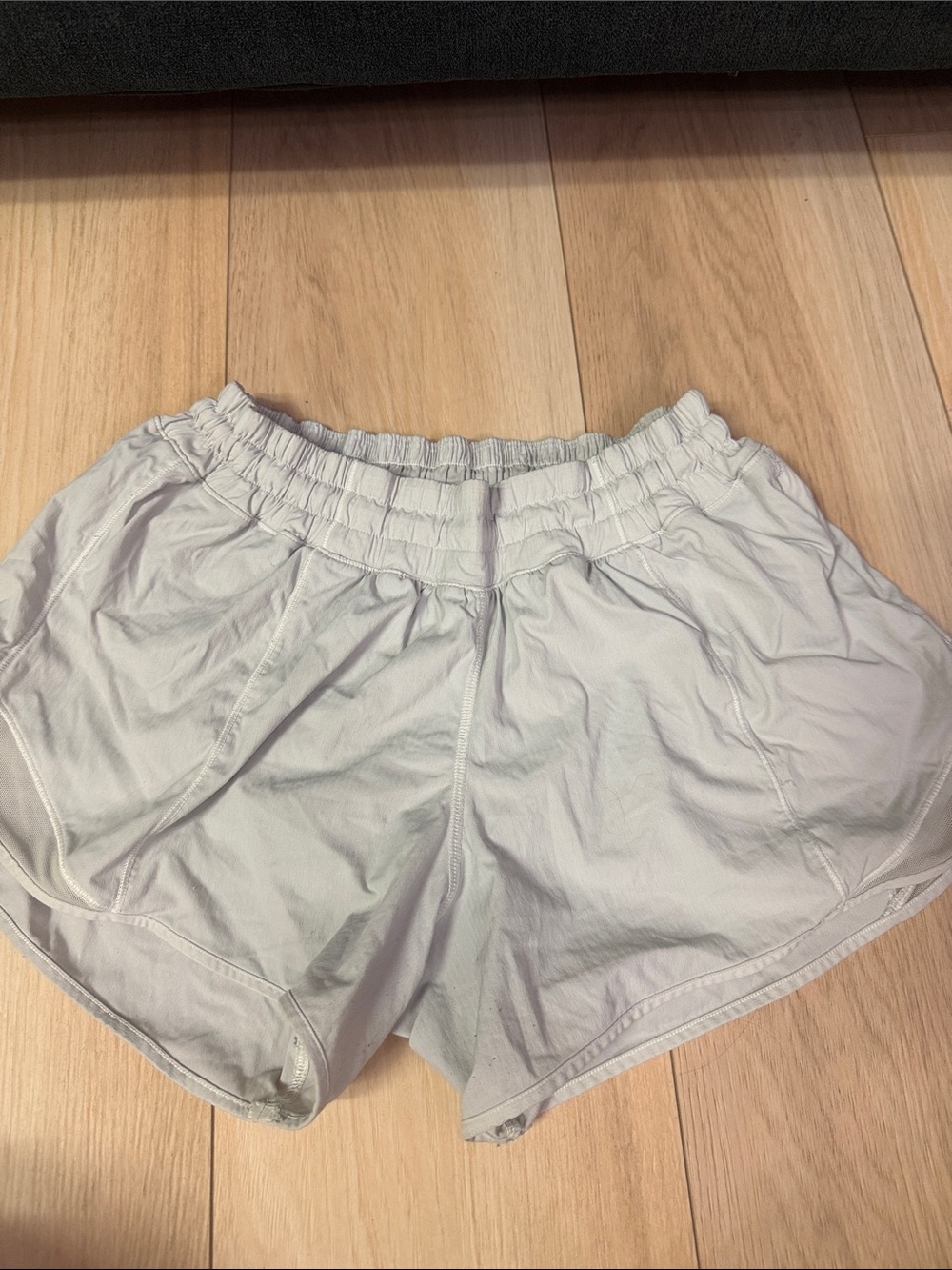 lululemon athletica Light Gray Elastic-Waist Athletic Shorts